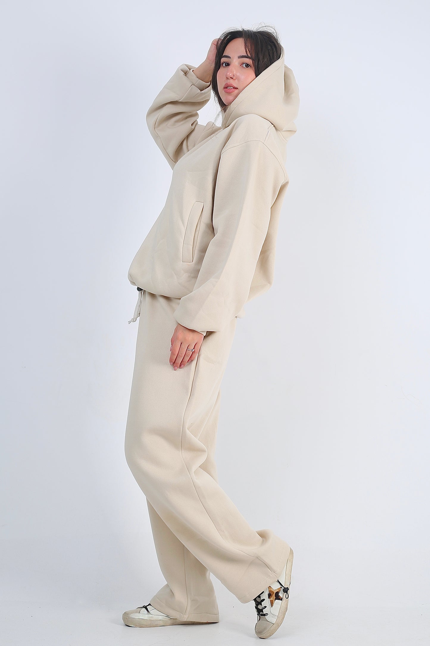 Plain Sweatpants - Beige