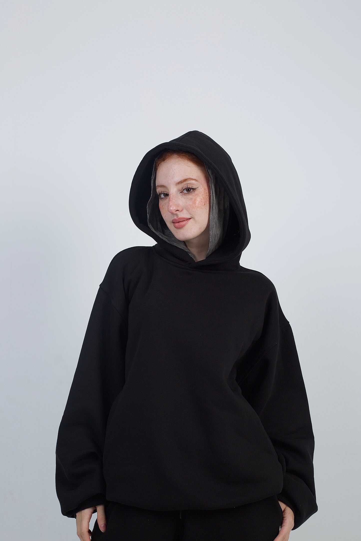 Plain Oversized Hoodie - Black