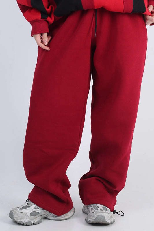 Plain Sweatpants - Burgundy