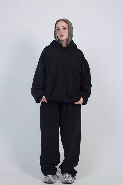 Plain Sweatpants - Black