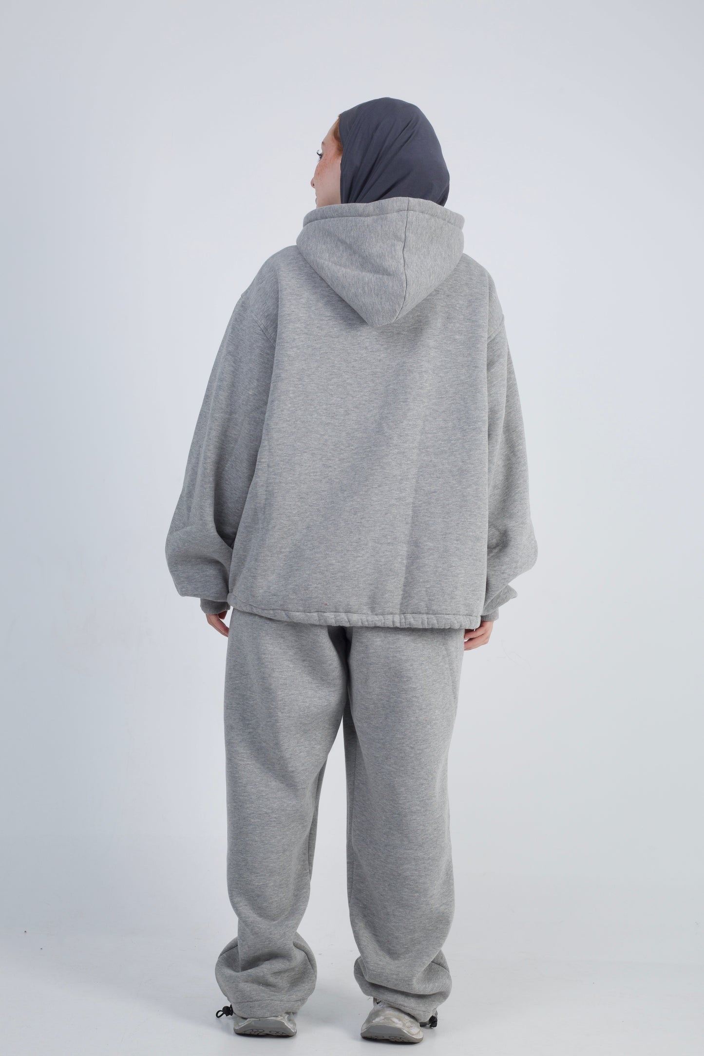 Plain Oversized Hoodie - Grey