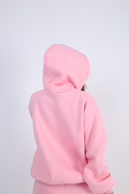 Plain Oversized Hoodie - Pink