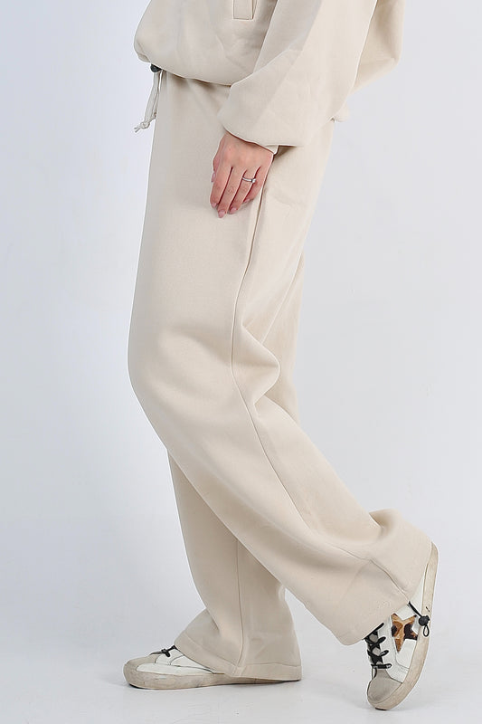 Plain Sweatpants - Beige